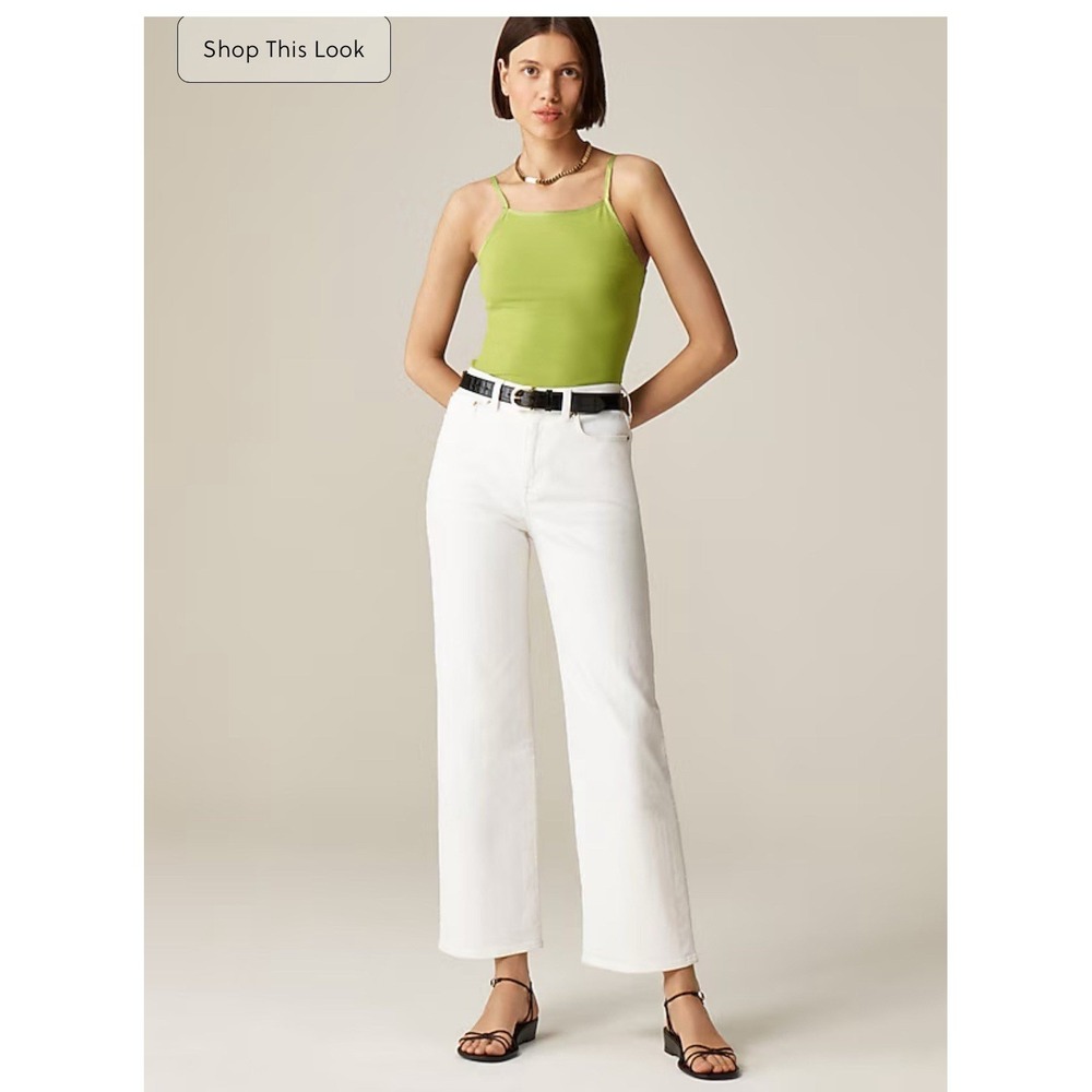 J.CREW Slim-wide Jean Size 28 White NEW Coastal Casual Beach Summer Modern CH680